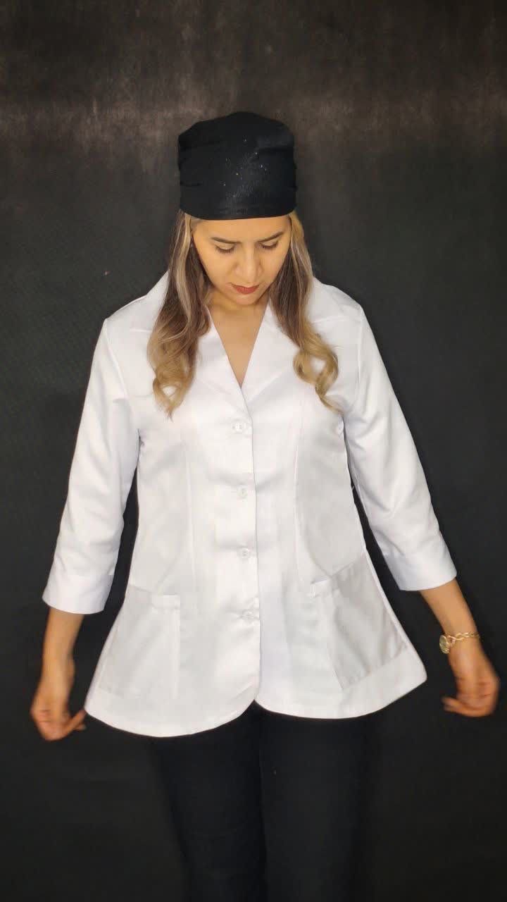 روپوش پزشکی طرح کت کوتاه PTN Medical
