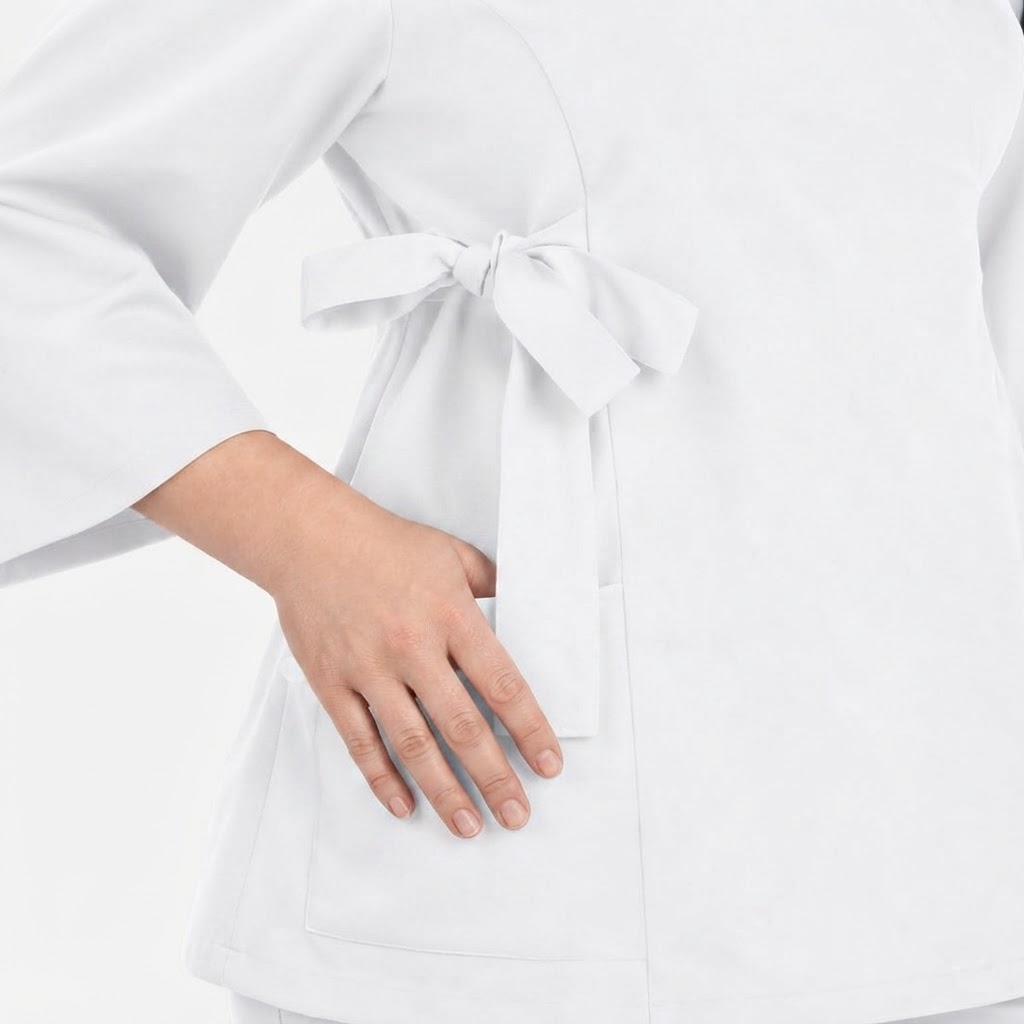 اسکراب تک زنانه عروسکی طرح فیگز(سفید)PTN Medical