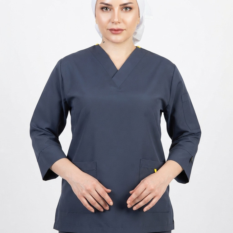 اسکراب تک زنانه مدل کلاسیک(سورمه ای) PTN Medical