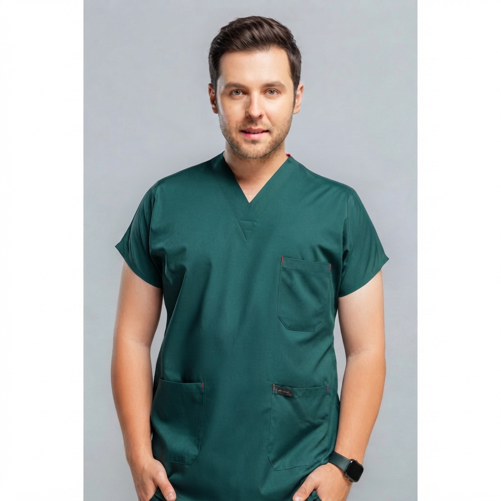اسکراب تک مردانه مدل کلاسیک(سبز کله غازی) PTN Medical